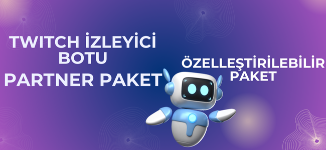 Twitch izleyici botu - özelleştirilebilir partner paket